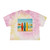 Retro Beach Vibes - Women's Tie-Dye Crop Tee