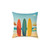 Retro Beach Vibes - Square Poly Canvas Pillow