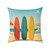 Retro Beach Vibes - Square Poly Canvas Pillow