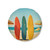 Retro Beach Vibes - Tufted Floor Pillow, Round