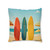 Retro Beach Vibes - Tufted Floor Pillow, Square