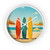 Retro Beach Vibes - Wall Clock
