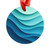 Ethereal Wave Dance - Acrylic Ornament with Ribbon