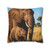 Gentle Elephant Embrace - Square Poly Canvas Pillowcase