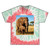 Gentle Elephant Embrace - Unisex Tie Dye Cotton Tee