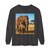 Gentle Elephant Embrace - Unisex Garment-dyed Long Sleeve T-Shirt