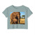 Gentle Elephant Embrace - Women's Festival Crop Top