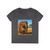 Gentle Elephant Embrace - Ladies' V-Neck T-Shirt