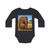 Gentle Elephant Embrace - Baby Long-Sleeve Organic Bodysuit