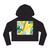 Tropical Leaf Harmony - Women’s Cropped Hooded Sweatshirt