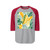 Tropical Leaf Harmony - Unisex Three-Quarter Sleeve Raglan Shirt