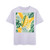 Tropical Leaf Harmony - Men's Acid Washed Heavy Oversize Tee