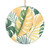 Tropical Leaf Harmony - Ceramic Ornaments, 2-Side Print