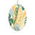 Tropical Leaf Harmony - Ceramic Ornaments, 2-Side Print