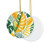 Tropical Leaf Harmony - Decorative Ceramic Ornaments, Double-Sided (1pc, 3pcs, 5pcs, 10pcs)