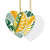 Tropical Leaf Harmony - Decorative Ceramic Ornaments, Double-Sided (1pc, 3pcs, 5pcs, 10pcs)