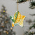 Tropical Leaf Harmony - Decorative Ceramic Ornaments, Double-Sided (1pc, 3pcs, 5pcs, 10pcs)