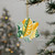Tropical Leaf Harmony - Decorative Ceramic Ornaments, Double-Sided (1pc, 3pcs, 5pcs, 10pcs)