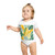 Tropical Leaf Harmony - Short Sleeve Baby Bodysuit