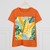 Tropical Leaf Harmony - Women's Midweight Cotton Tee