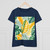 Tropical Leaf Harmony - Women's Midweight Cotton Tee