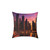Dubai Marina Dreamscape - Square Poly Canvas Pillow