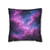 Luminous Cosmic Veil - Square Poly Canvas Pillowcase