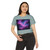Luminous Cosmic Veil - Women's Festival Crop Top