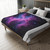 Luminous Cosmic Veil - Velveteen Microfiber Blanket (Two-sided print)
