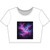 Luminous Cosmic Veil - Women’s Poly-Cotton Crop Tee