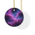 Luminous Cosmic Veil - Decorative Ceramic Ornaments, Double-Sided (1pc, 3pcs, 5pcs, 10pcs)