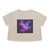Luminous Cosmic Veil - Women's Flowy Cropped Tee