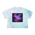 Luminous Cosmic Veil - Women's Tie-Dye Crop Tee