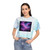 Luminous Cosmic Veil - Women's Tie-Dye Crop Tee