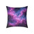 Luminous Cosmic Veil - Square Poly Canvas Pillow