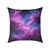 Luminous Cosmic Veil - Square Poly Canvas Pillow