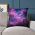 Luminous Cosmic Veil - Square Poly Canvas Pillow