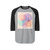 Ethereal Circle Symphony - Unisex Three-Quarter Sleeve Raglan Shirt