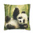 Whimsical Panda Play - Square Poly Canvas Pillowcase