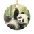 Whimsical Panda Play - Ceramic Ornaments, 2-Side Print