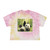 Whimsical Panda Play - Women's Tie-Dye Crop Tee
