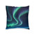 Celestial Aurora Dance - Tufted Floor Pillow, Square