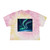 Celestial Aurora Dance - Women's Tie-Dye Crop Tee