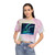 Celestial Aurora Dance - Women's Tie-Dye Crop Tee