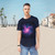 Ethereal Nebula - Men's Jersey Curved Hem Tee