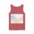 Fluid Wave Symphony - Unisex Garment-Dyed Tank Top