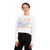 Fluid Wave Symphony - Women’s Cropped Hooded Sweatshirt
