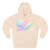 Fluid Wave Symphony - Three-Panel Fleece Hoodie