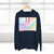 Fluid Wave Symphony - Three-Panel Fleece Hoodie