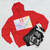 Fluid Wave Symphony - Three-Panel Fleece Hoodie